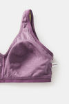 Zivame Happy Basics Double Layered Non Wired 3/4Th Coverage Slip-On Home Bra - Purple Passion — thumbnail 5